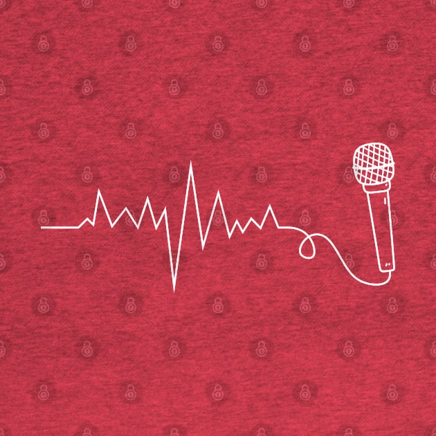 Music Lover Microphone Heartbeat Music Teacher Appreciation by Printopedy